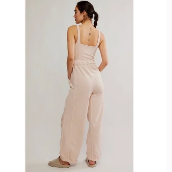 NWOT free people inbound onesie in dusty pink - Picture 3 of 7